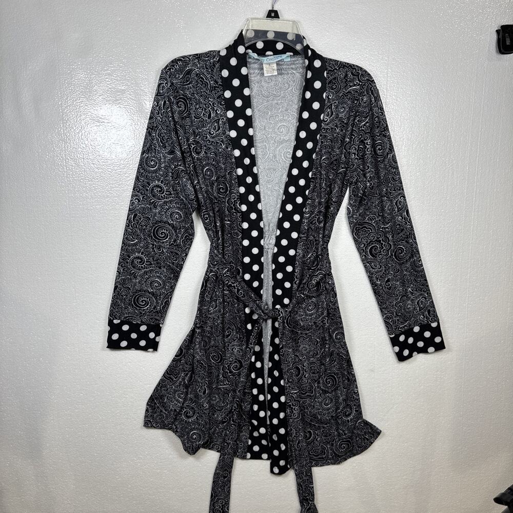 Cozy Couture Pink Lipstick and Heart Print Robe Women's Size S